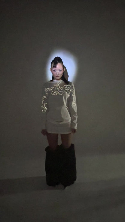 "from your lips to gods ears" long sleeve